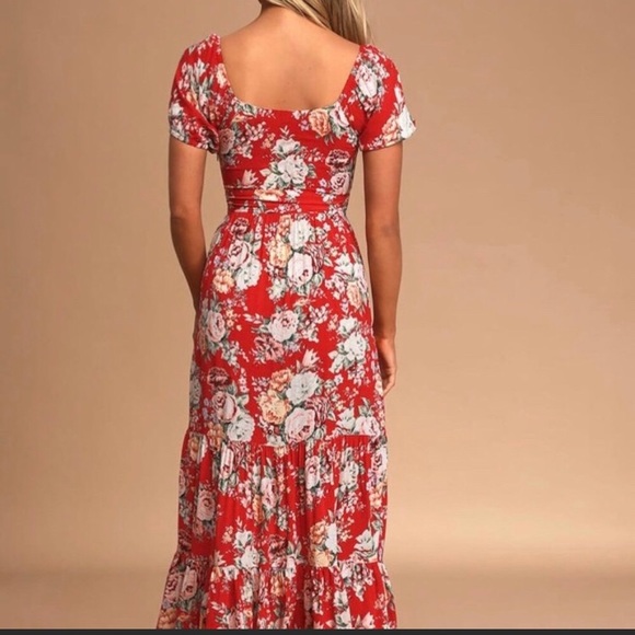 Auguste the label reverie red floral dress - Picture 2 of 7